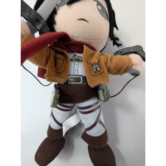 Attack on Tital Mikasa Ackerman Plush Official 10" Stuffed Anime Toy Fan Gift - Picture 11 of 11